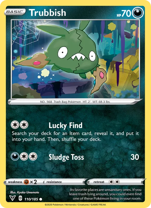 Trubbish — Vivid Voltage #110 (Pokémon TCG card)