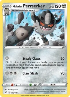 Galarian Perrserker (Vivid Voltage #113)