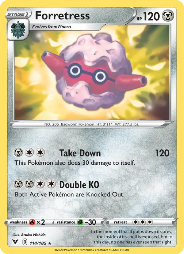 Forretress — Vivid Voltage #114 (Pokémon TCG card)