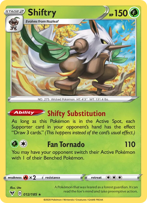 Shiftry — Vivid Voltage #12 (Pokémon TCG card)
