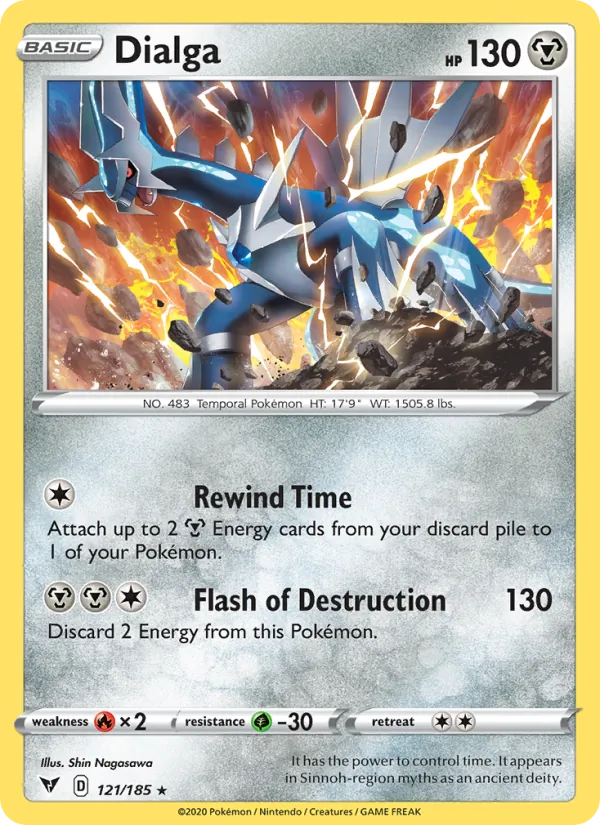 Dialga — Vivid Voltage #121 (Pokémon TCG card)