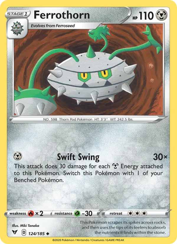 Ferrothorn — Vivid Voltage #124 (Pokémon TCG card)