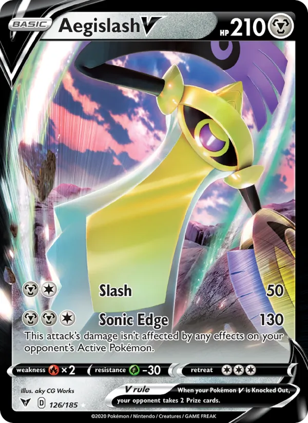 Aegislash V — Vivid Voltage #126 (Pokémon TCG card)