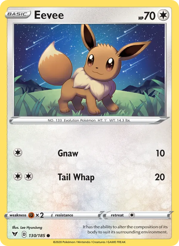 Eevee — Vivid Voltage #130 (Pokémon TCG card)