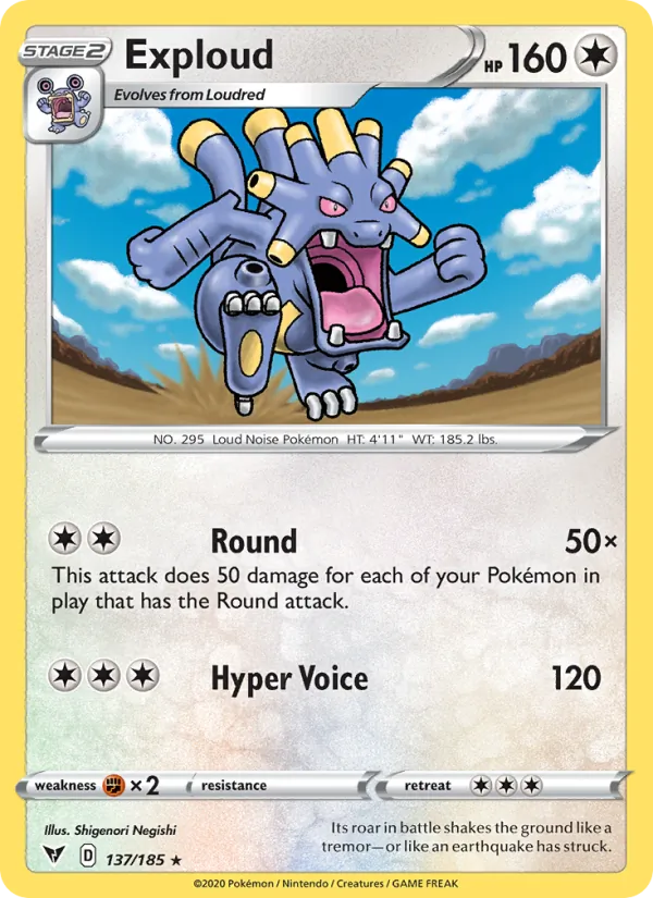 Exploud — Vivid Voltage #137 (Pokémon TCG card)