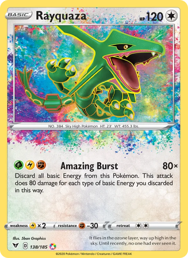 Rayquaza — Vivid Voltage #138 (Pokémon TCG card)