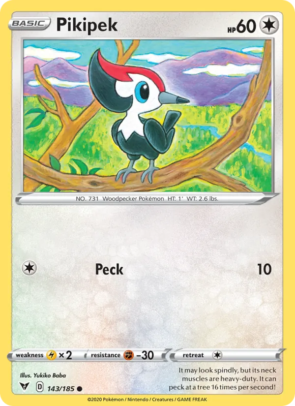 Pikipek — Vivid Voltage #143 (Pokémon TCG card)