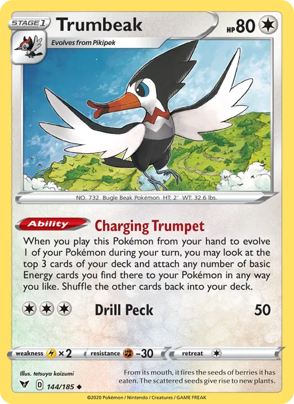 Trumbeak — Vivid Voltage #144 (Pokémon TCG card)