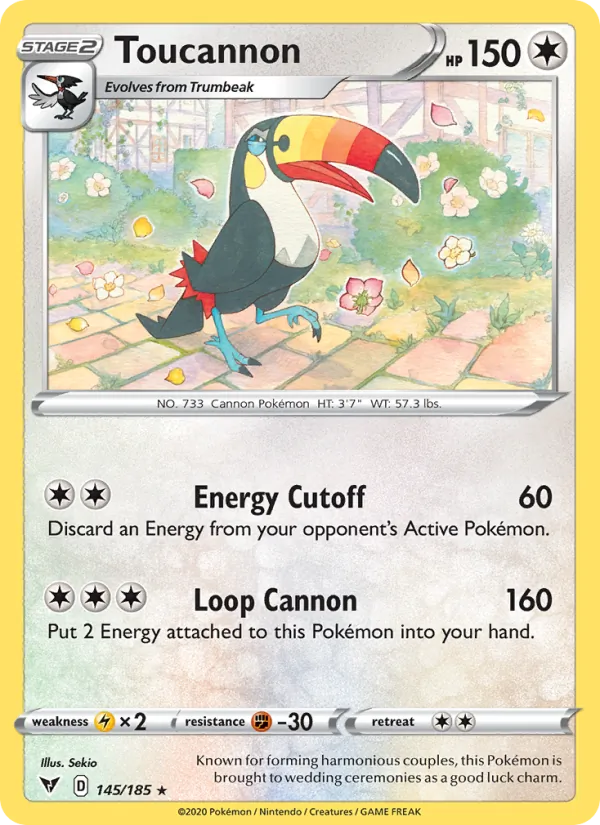 Toucannon — Vivid Voltage #145 (Pokémon TCG card)
