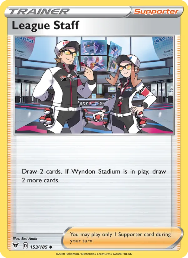 League Staff — Vivid Voltage #153 (Pokémon TCG card)
