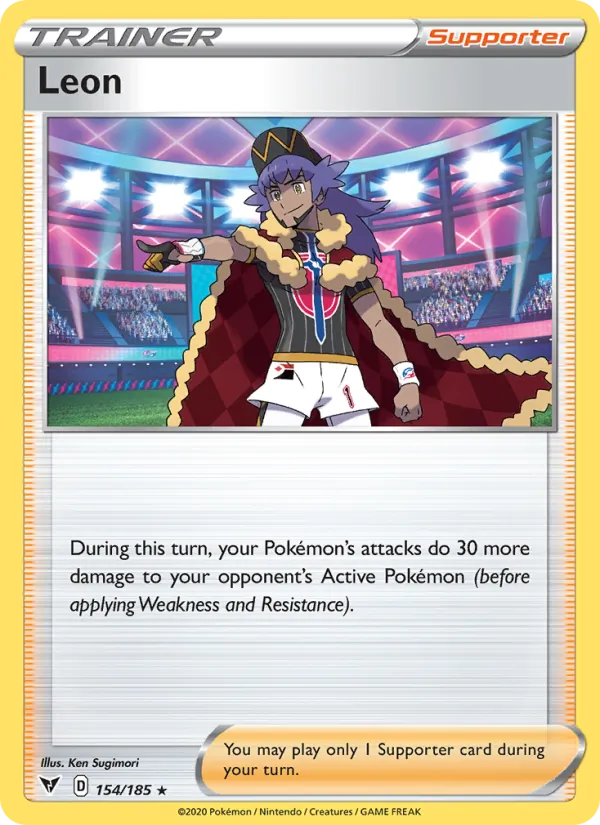 Leon — Vivid Voltage #154 (Pokémon TCG card)