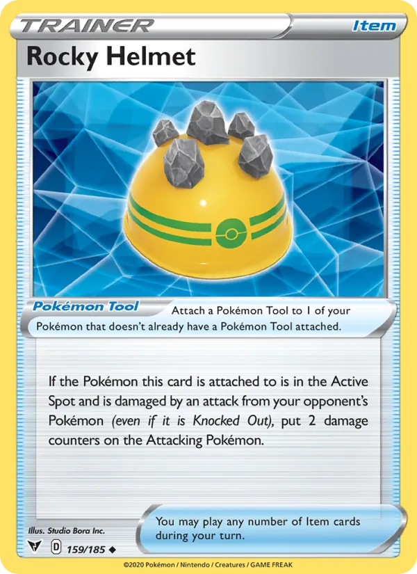 Rocky Helmet — Vivid Voltage #159 (Pokémon TCG card)