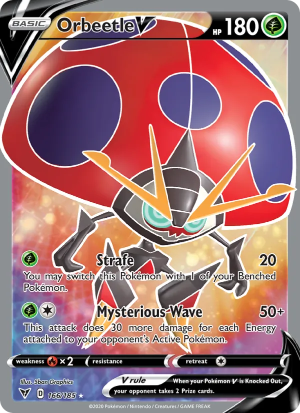 Orbeetle V — Vivid Voltage #166 (Pokémon TCG card)
