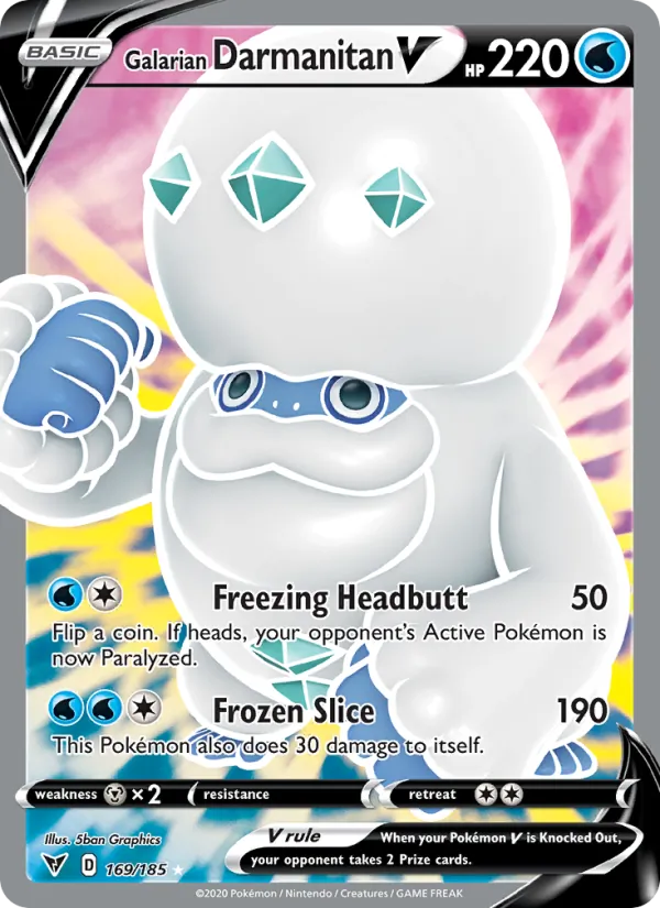 Galarian Darmanitan V — Vivid Voltage #169 (Pokémon TCG card)