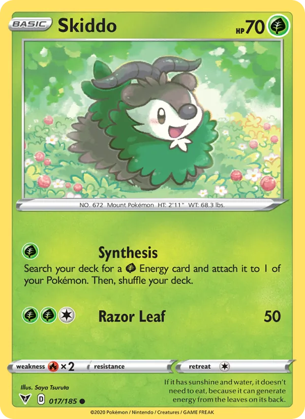 Skiddo — Vivid Voltage #17 (Pokémon TCG card)