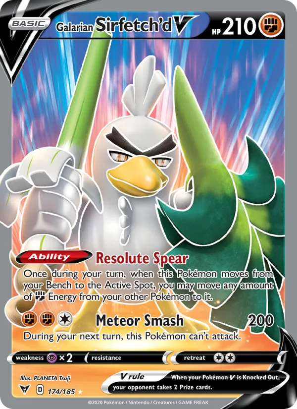 Galarian Sirfetch'd V — Vivid Voltage #174 (Pokémon TCG card)