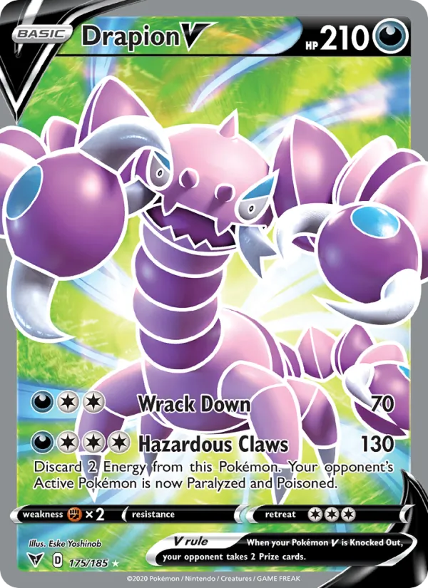 Drapion V — Vivid Voltage #175 (Pokémon TCG card)