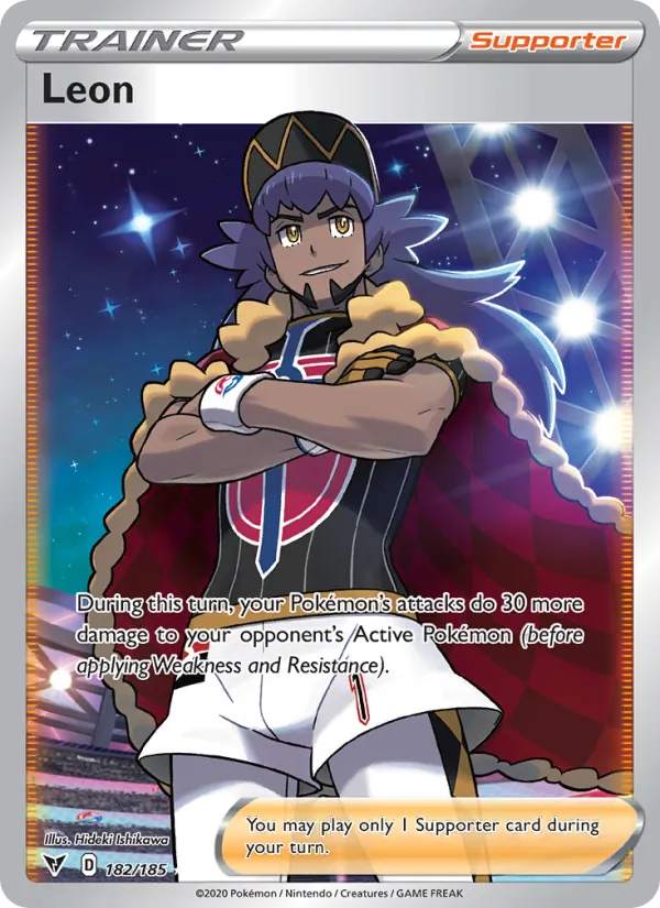 Leon — Vivid Voltage #182 (Pokémon TCG card)