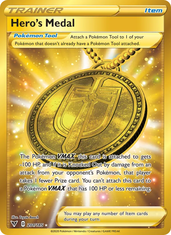Hero's Medal — Vivid Voltage #201 (Pokémon TCG card)