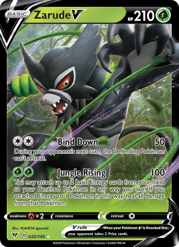 Zarude V — Vivid Voltage #22 (Pokémon TCG card)