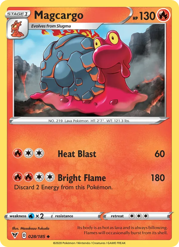 Magcargo — Vivid Voltage #28 (Pokémon TCG card)