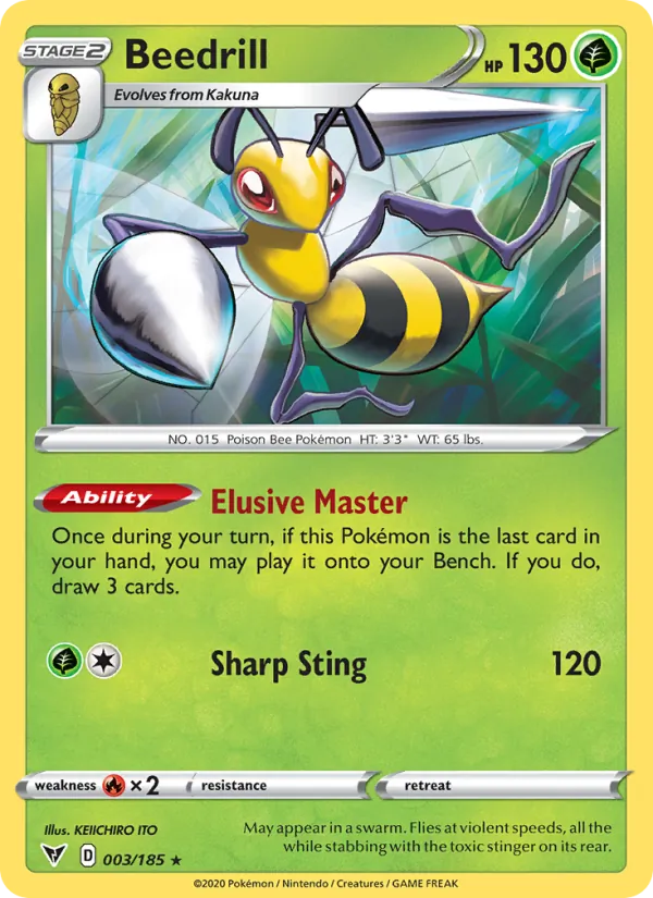 Beedrill — Vivid Voltage #3 (Pokémon TCG card)