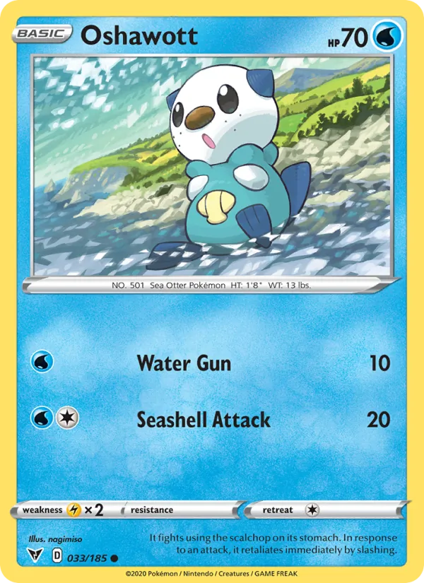 Oshawott — Vivid Voltage #33 (Pokémon TCG card)