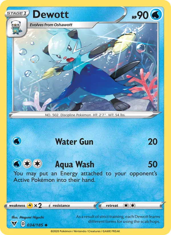 Dewott — Vivid Voltage #34 (Pokémon TCG card)
