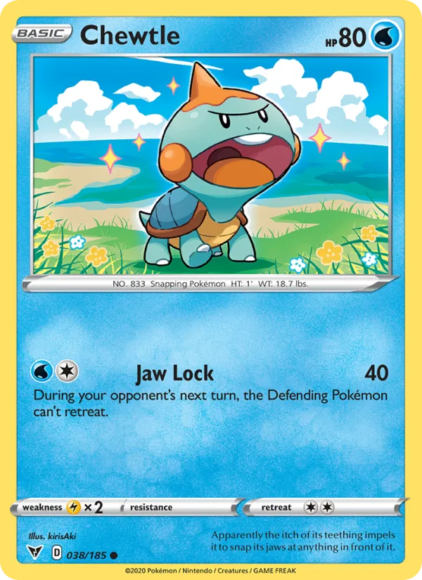 Chewtle — Vivid Voltage #38 (Pokémon TCG card)