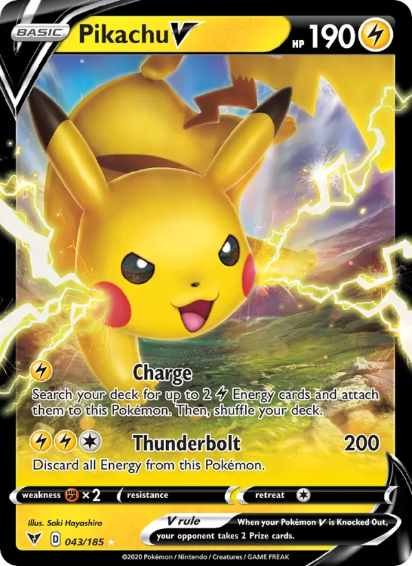 Pikachu V — Vivid Voltage #43 (Pokémon TCG card)