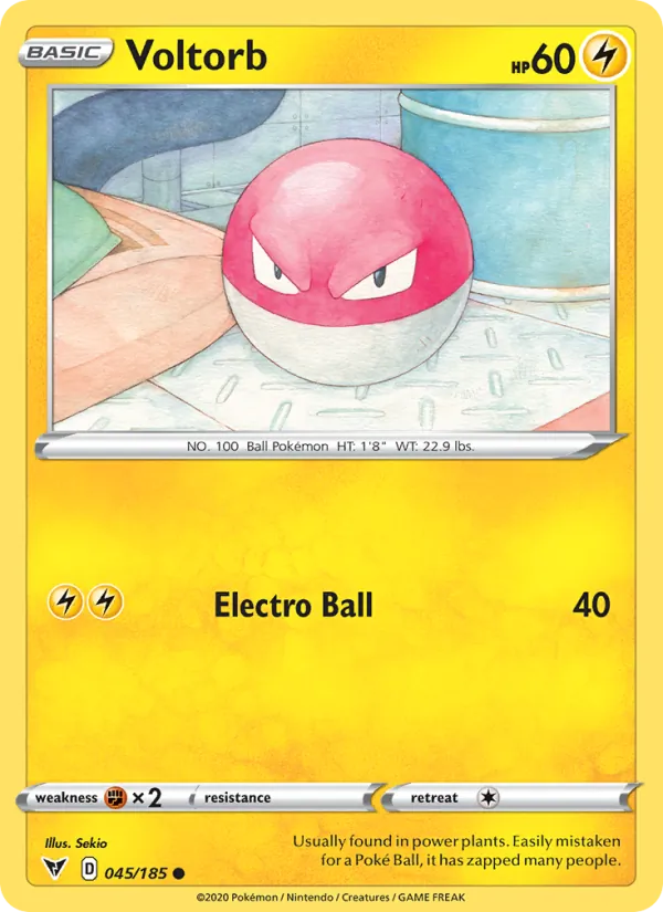 Voltorb — Vivid Voltage #45 (Pokémon TCG card)