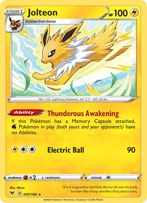 Jolteon — Vivid Voltage #47 (Pokémon TCG card)