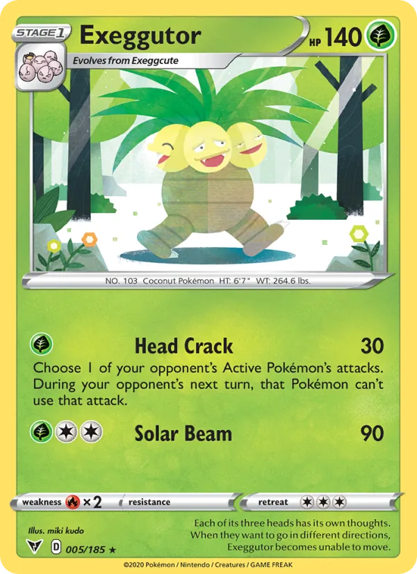Exeggutor — Vivid Voltage #5 (Pokémon TCG card)
