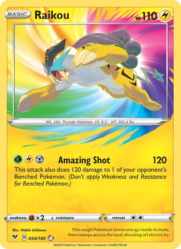 Raikou — Vivid Voltage #50 (Pokémon TCG card)