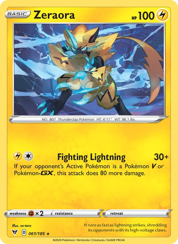 Zeraora — Vivid Voltage #61 (Pokémon TCG card)