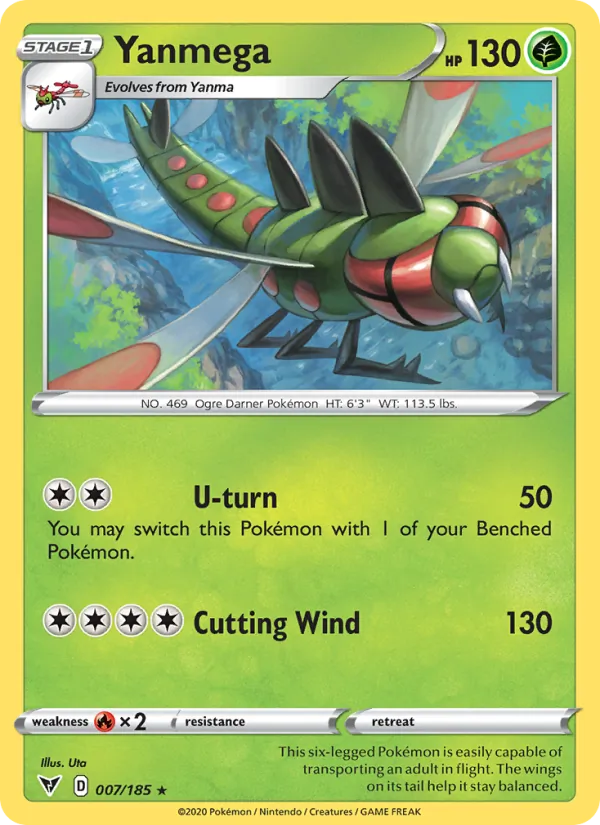 Yanmega — Vivid Voltage #7 (Pokémon TCG card)