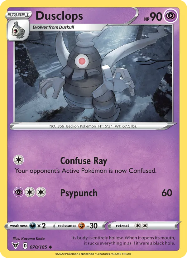 Dusclops — Vivid Voltage #70 (Pokémon TCG card)