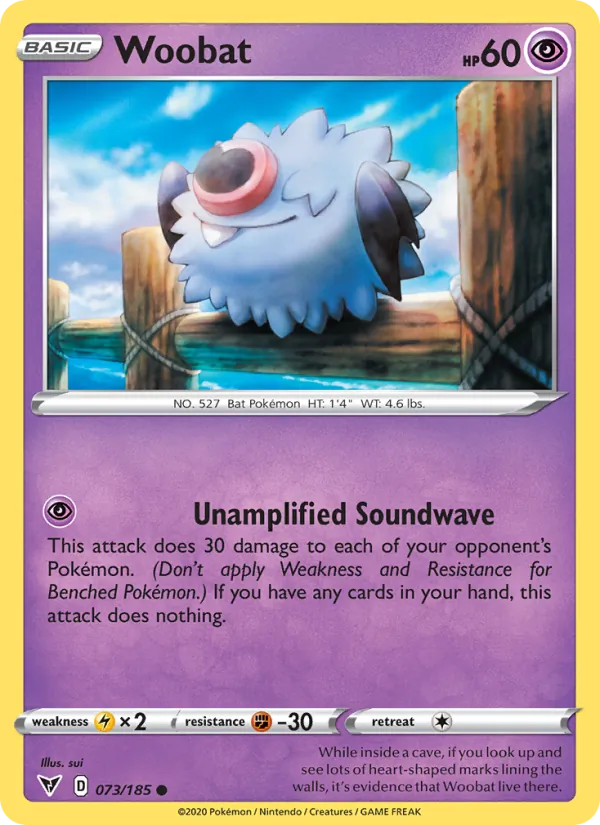 Woobat — Vivid Voltage #73 (Pokémon TCG card)