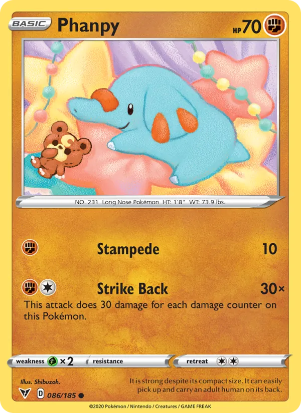 Phanpy — Vivid Voltage #86 (Pokémon TCG card)