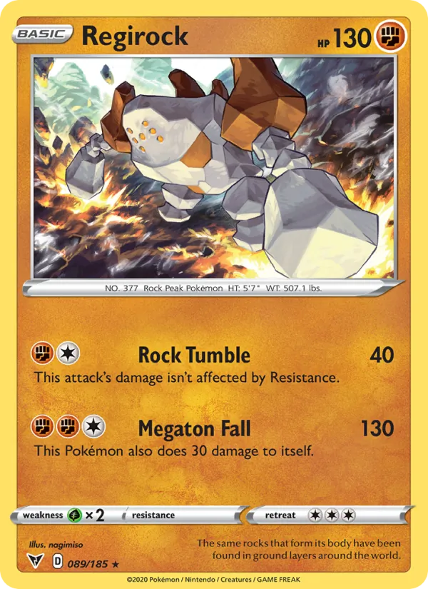 Regirock — Vivid Voltage #89 (Pokémon TCG card)