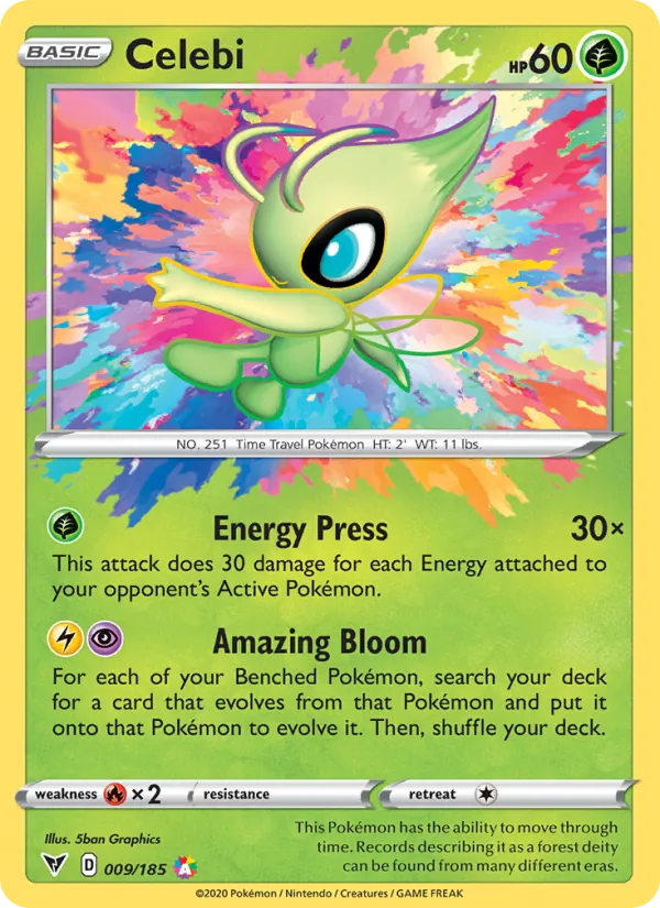 Celebi — Vivid Voltage #9 (Pokémon TCG card)