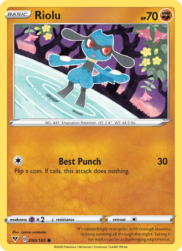 Riolu — Vivid Voltage #90 (Pokémon TCG card)