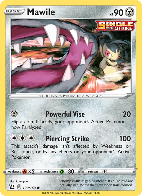 Mawile — Battle Styles #100 (Pokémon TCG card)