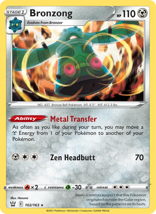 Bronzong — Battle Styles #102 (Pokémon TCG card)