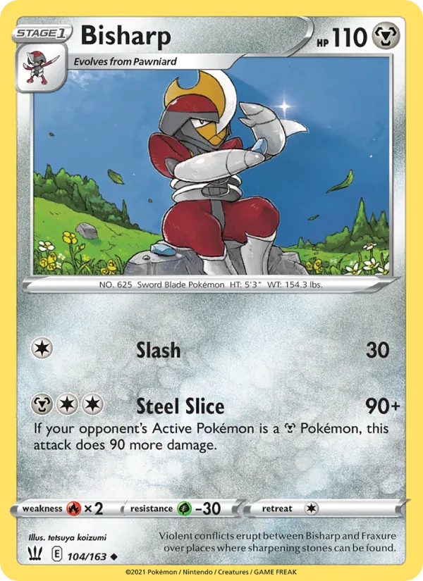 Bisharp — Battle Styles #104 (Pokémon TCG card)