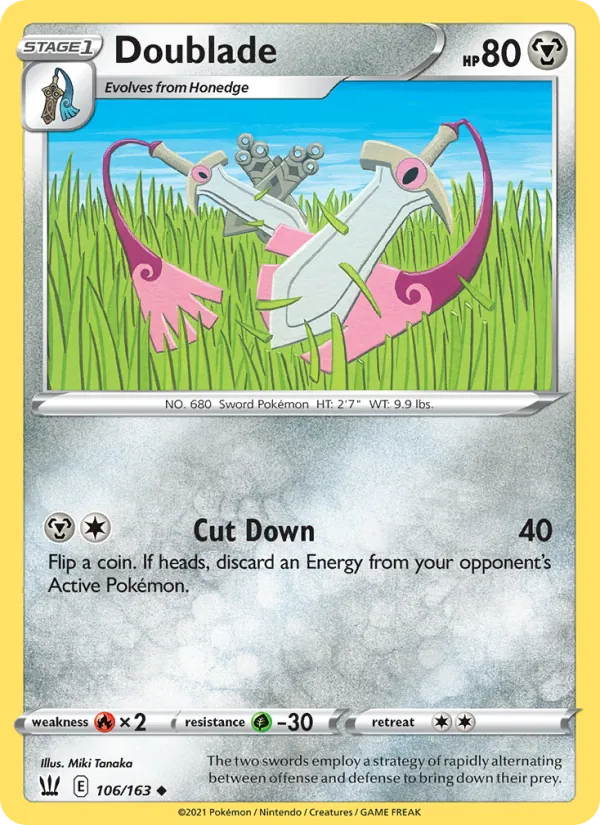 Doublade — Battle Styles #106 (Pokémon TCG card)