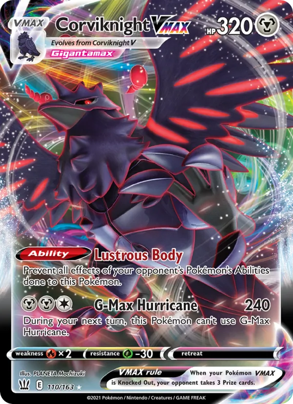 Corviknight VMAX — Battle Styles #110 (Pokémon TCG card)