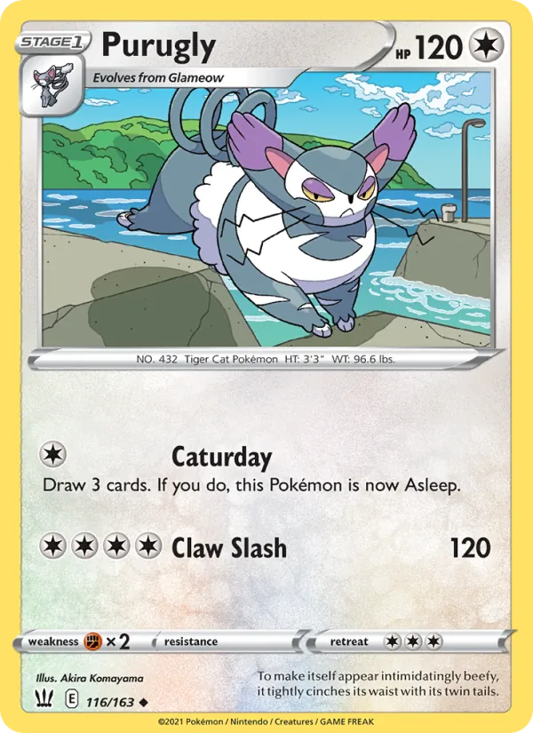 Purugly — Battle Styles #116 (Pokémon TCG card)