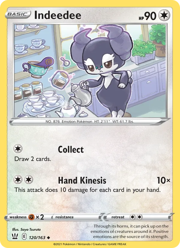 Indeedee — Battle Styles #120 (Pokémon TCG card)