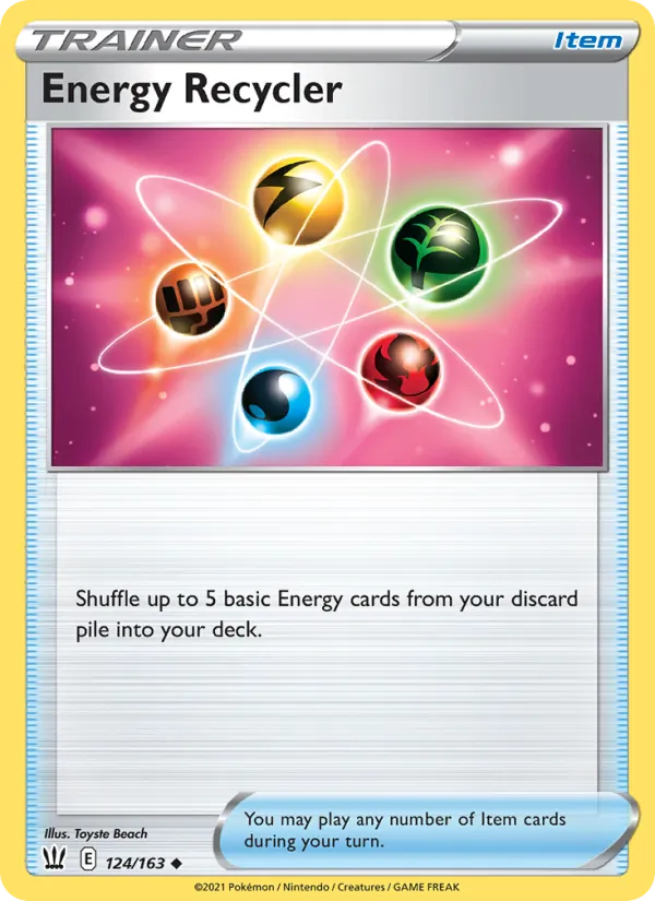 Energy Recycler — Battle Styles #124 (Pokémon TCG card)